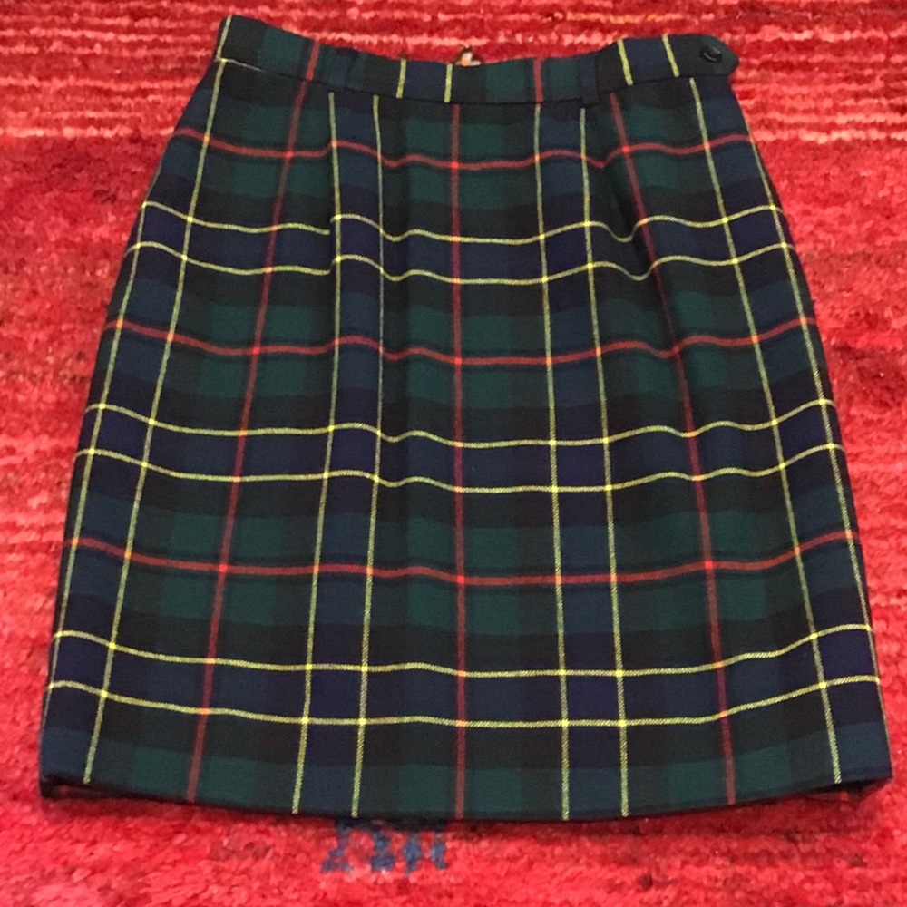 Ralph Lauren Vintage Plaid Pencil Skirt